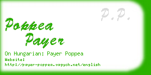poppea payer business card